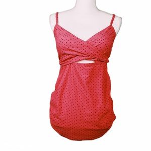 BEACH BUMP by Motherhood Maternity Tankini Top Med